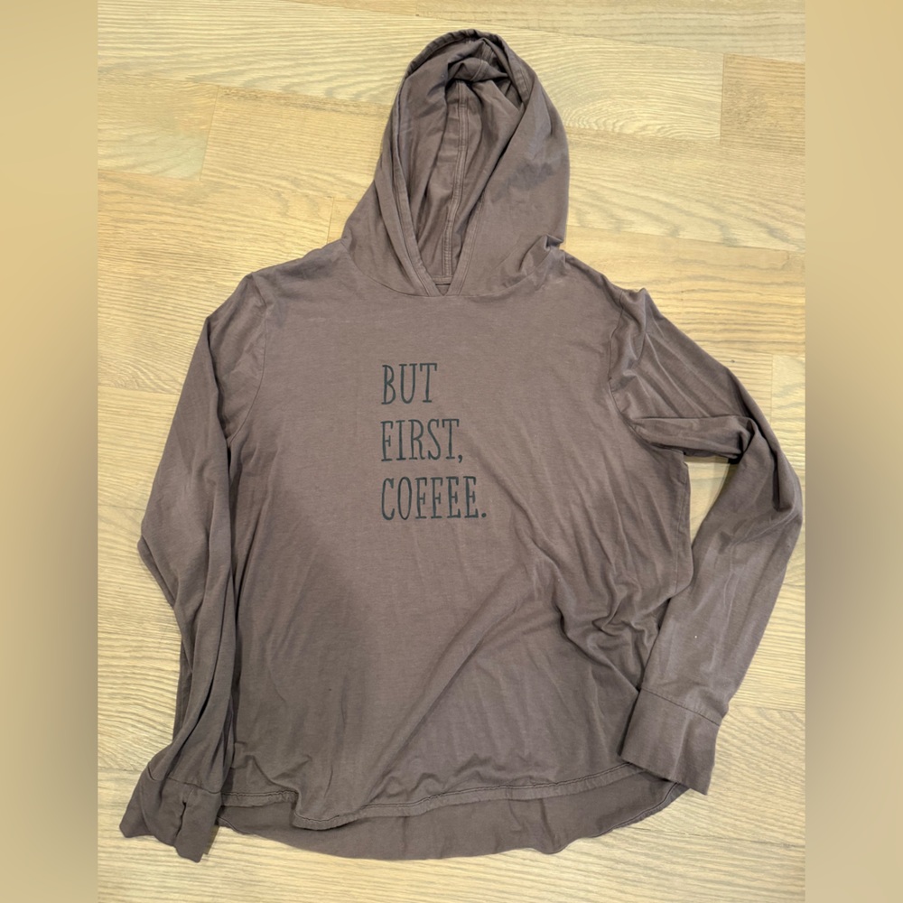AnyBody Earthy Brown Graphic Hoodie